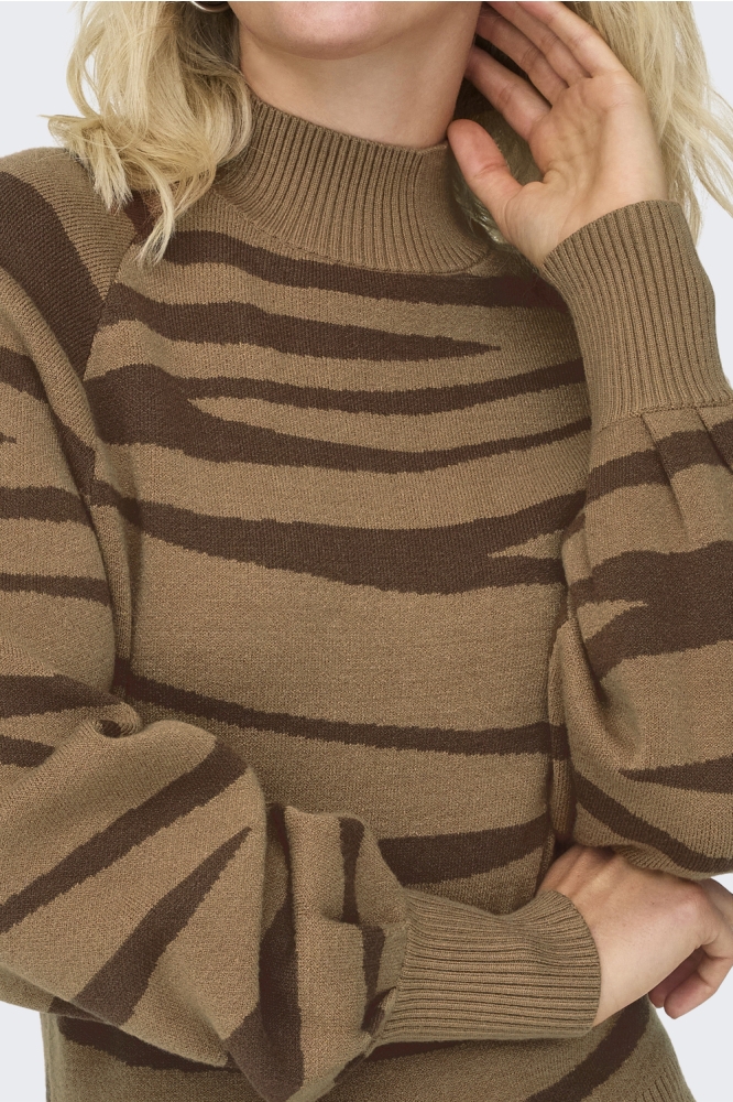 ONLFRIDA LIFE LS HIGHNECK CC KNT 15324430 TOASTED COCONUT/PINECONE
